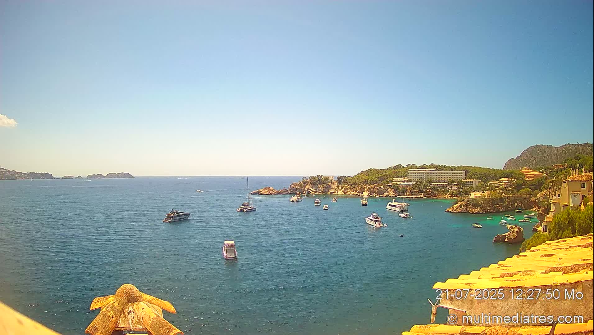 Mallorca, Peguera Cala Fornells Bay Balearic Sea Live Cam, Balearic Islands, Spain