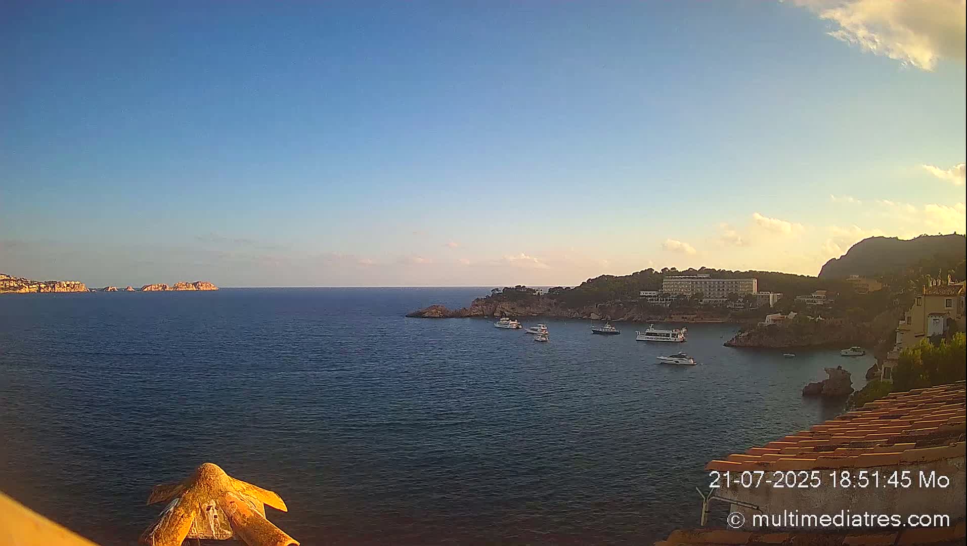 Mallorca, Peguera Cala Fornells Bay Balearic Sea Live Cam, Balearic Islands, Spain