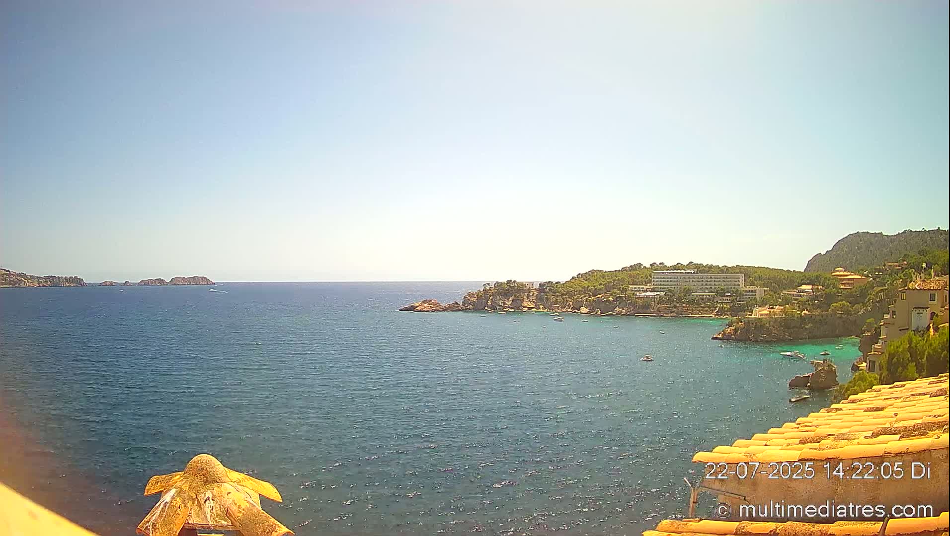 Mallorca, Peguera Cala Fornells Bay Balearic Sea Live Cam, Balearic Islands, Spain