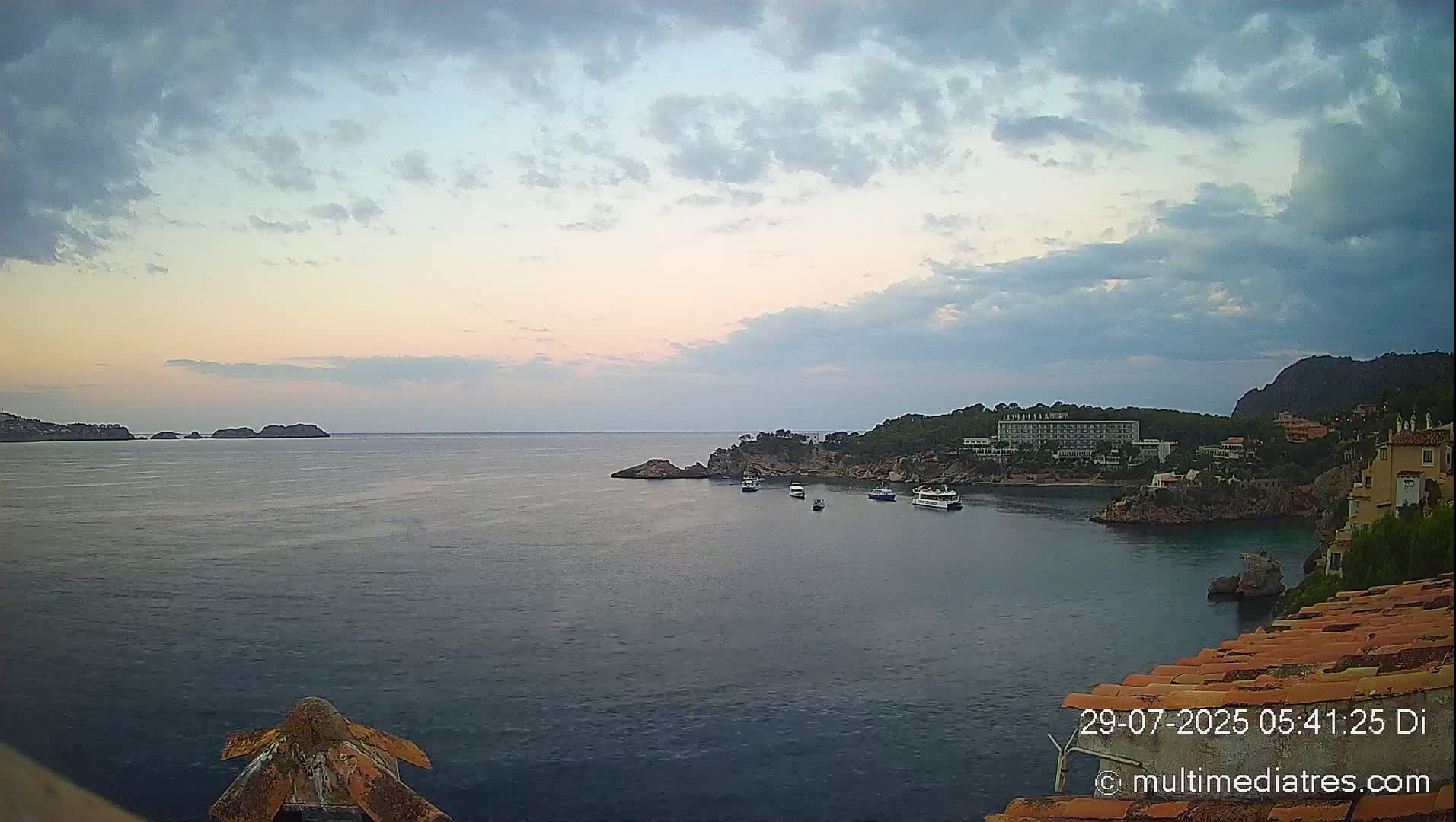 Mallorca, Peguera Cala Fornells Bay Balearic Sea Live Cam, Balearic Islands, Spain