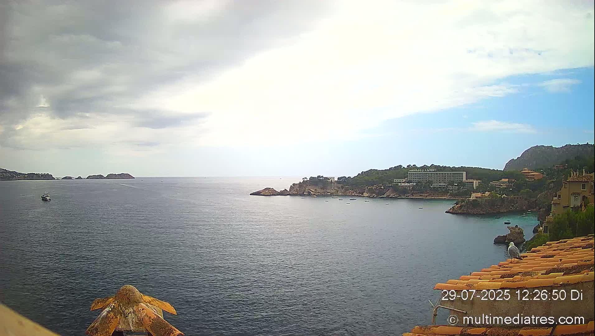 Mallorca, Peguera Cala Fornells Bay Balearic Sea Live Cam, Balearic Islands, Spain
