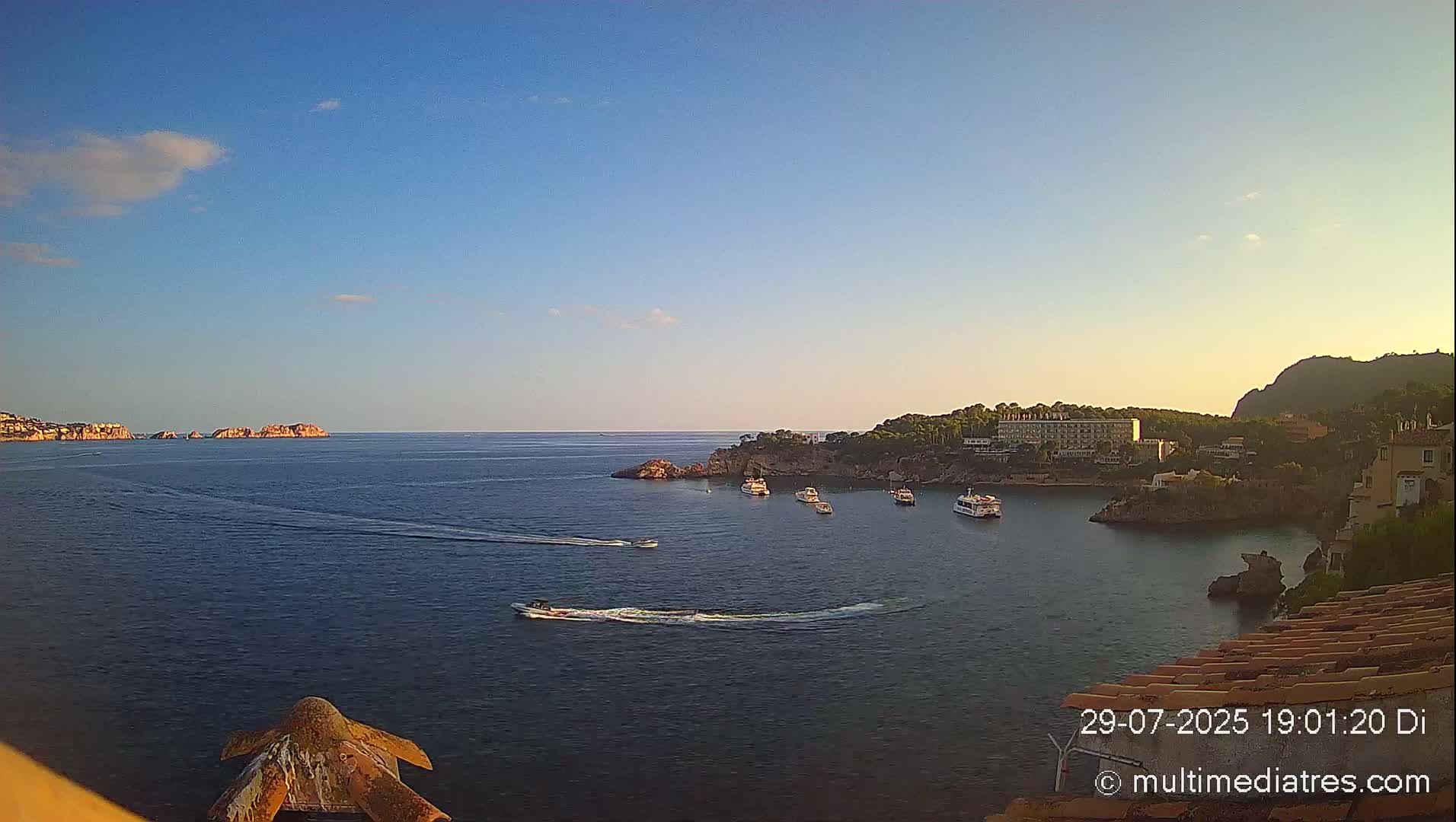 Mallorca, Peguera Cala Fornells Bay Balearic Sea Live Cam, Balearic Islands, Spain