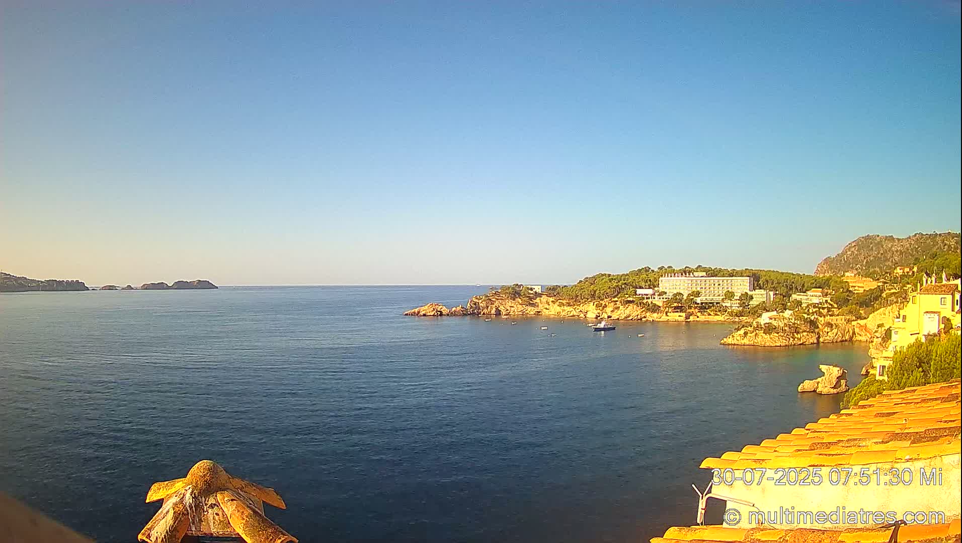 Mallorca, Peguera Cala Fornells Bay Balearic Sea Live Cam, Balearic Islands, Spain