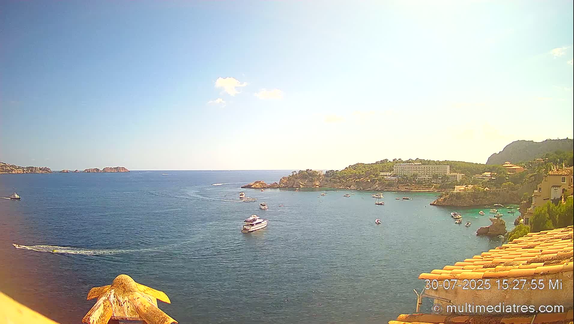 Mallorca, Peguera Cala Fornells Bay Balearic Sea Live Cam, Balearic Islands, Spain