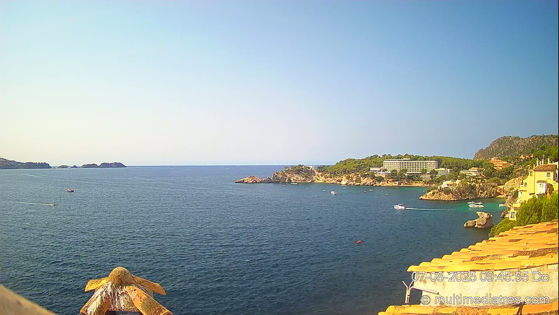 Mallorca, Peguera Cala Fornells Bay Balearic Sea Live Cam, Balearic Islands, Spain