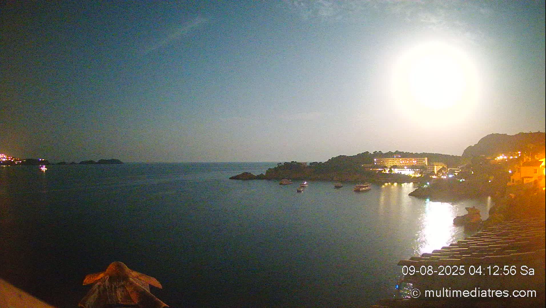 Mallorca, Peguera Cala Fornells Bay Balearic Sea Live Cam, Balearic Islands, Spain