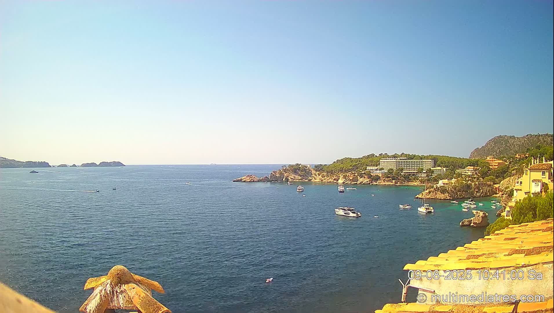 Mallorca, Peguera Cala Fornells Bay Balearic Sea Live Cam, Balearic Islands, Spain