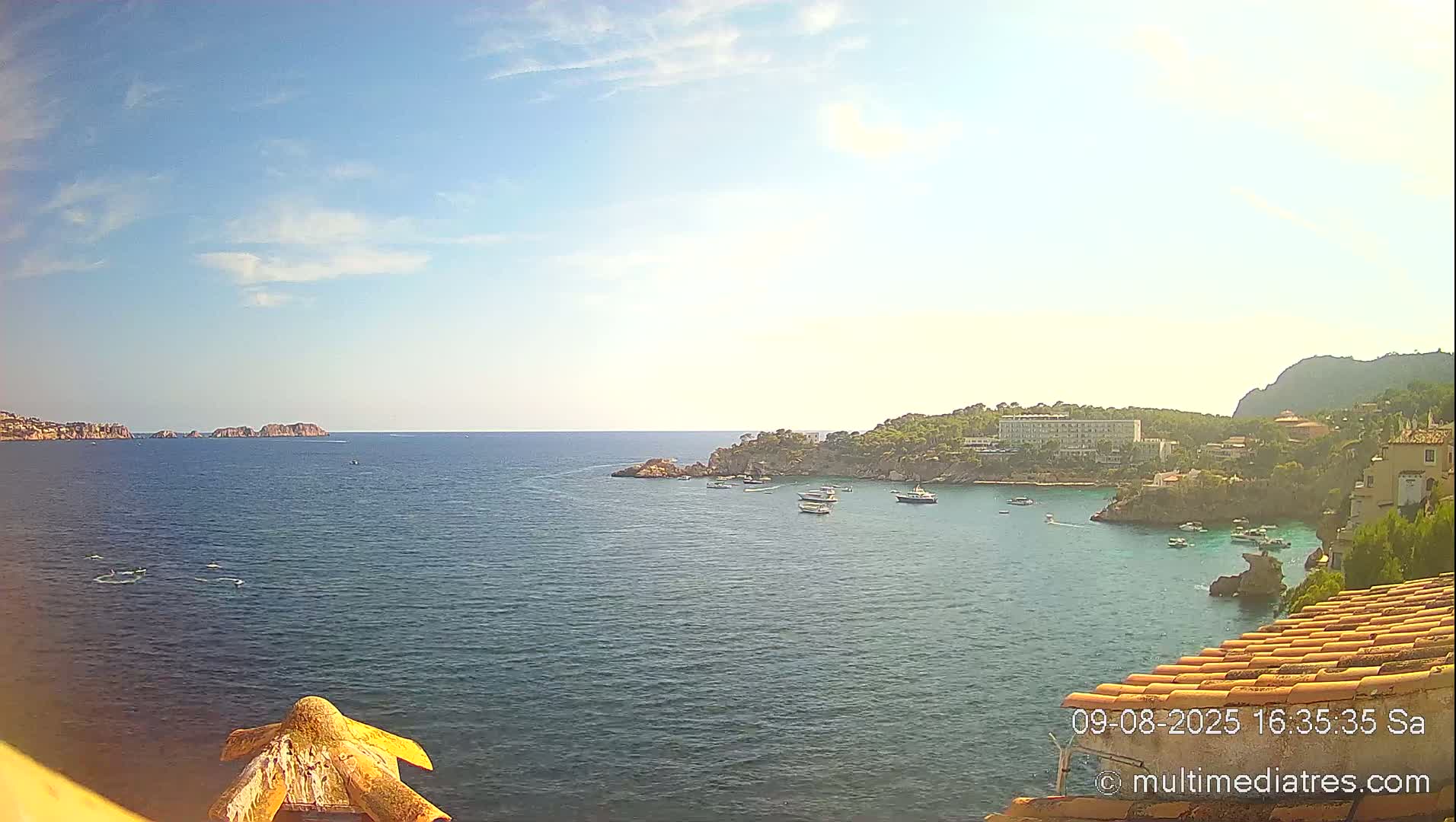 Mallorca, Peguera Cala Fornells Bay Balearic Sea Live Cam, Balearic Islands, Spain