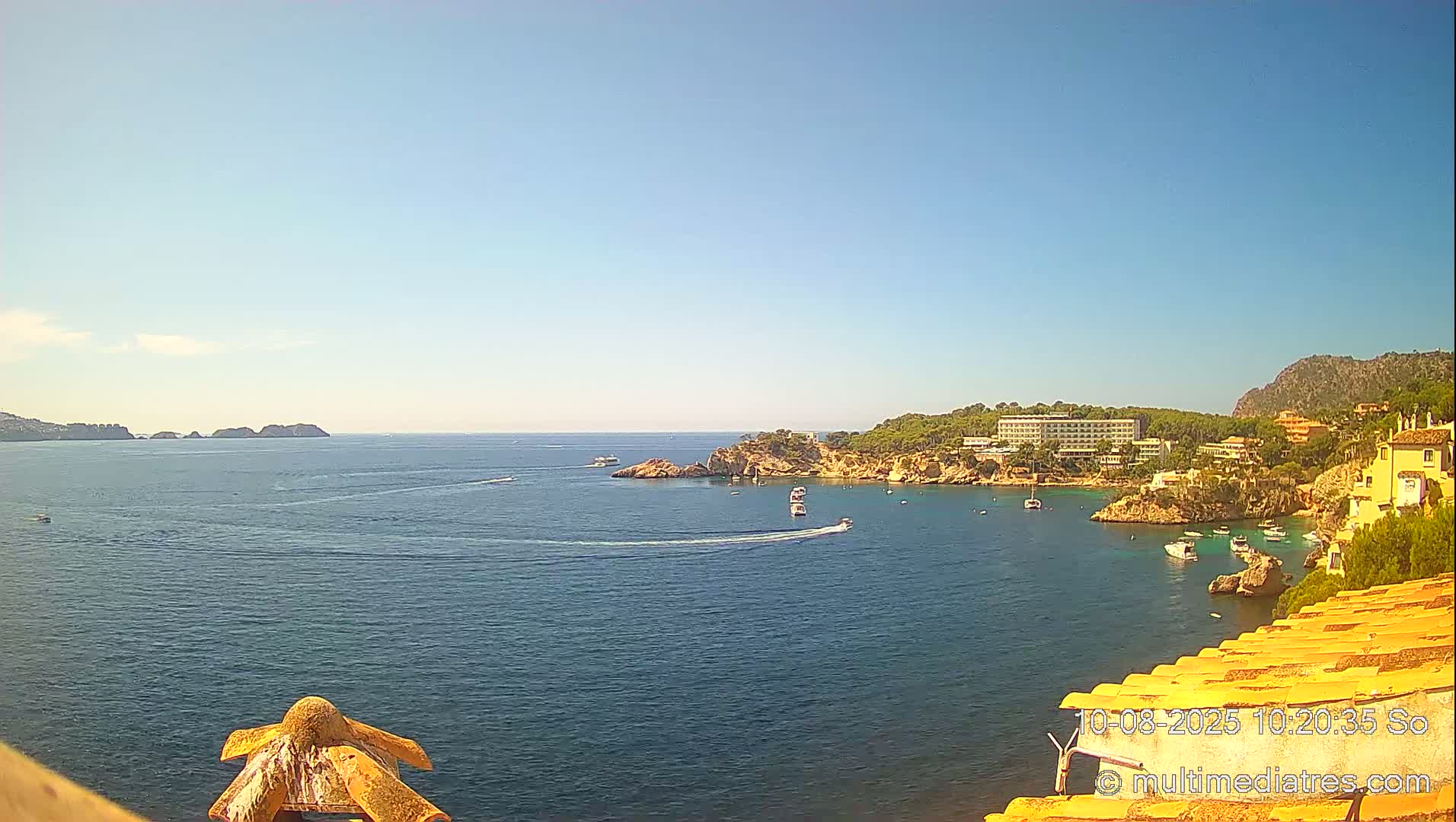 Mallorca, Peguera Cala Fornells Bay Balearic Sea Live Cam, Balearic Islands, Spain