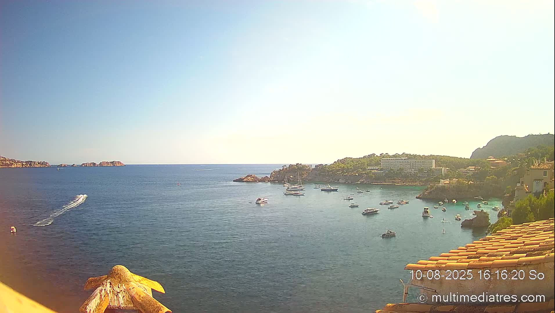 Mallorca, Peguera Cala Fornells Bay Balearic Sea Live Cam, Balearic Islands, Spain