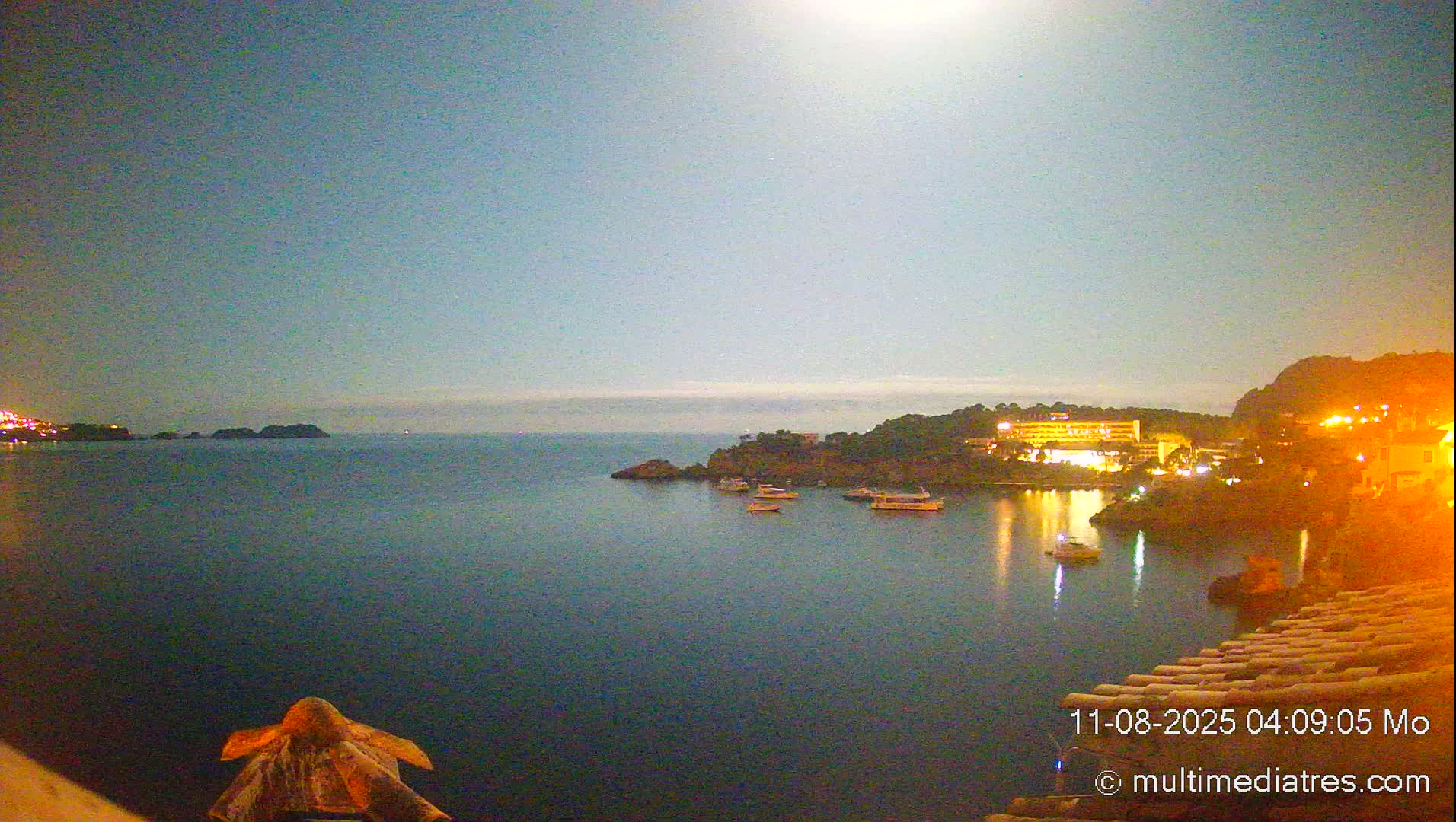 Mallorca, Peguera Cala Fornells Bay Balearic Sea Live Cam, Balearic Islands, Spain