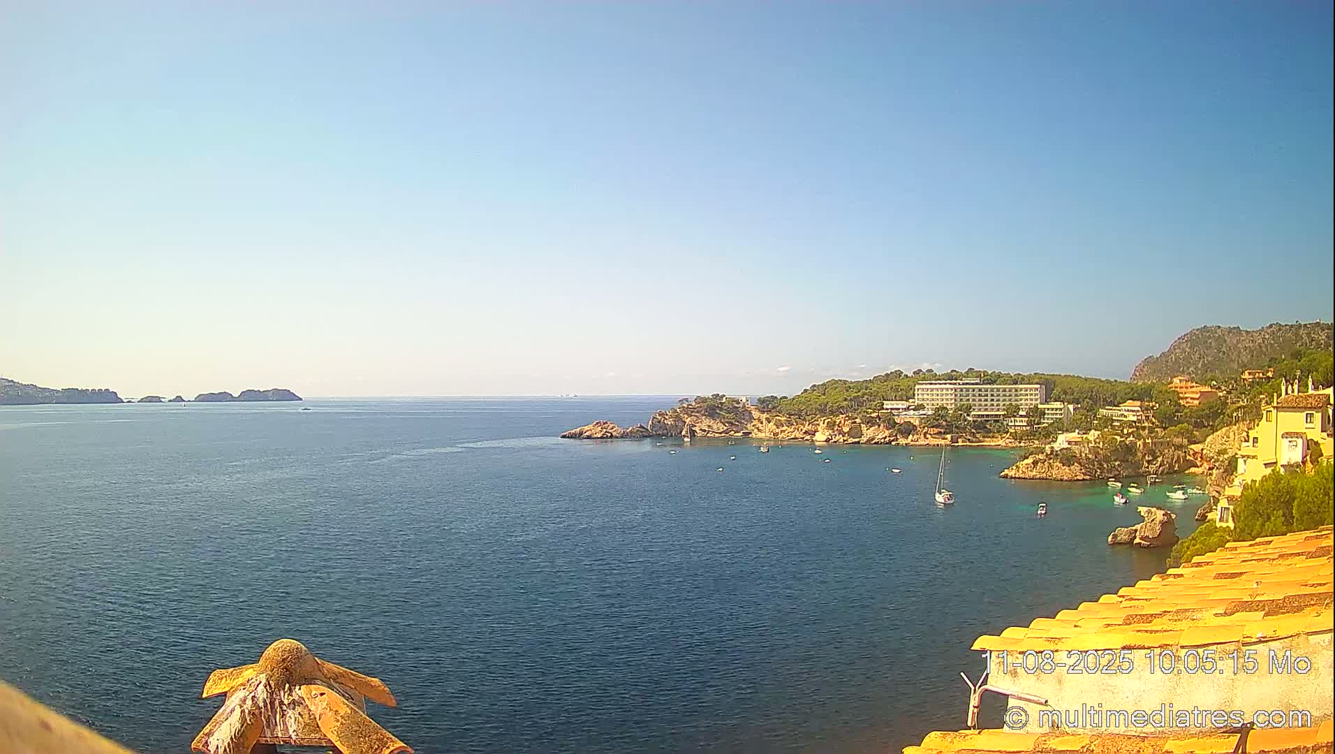 Mallorca, Peguera Cala Fornells Bay Balearic Sea Live Cam, Balearic Islands, Spain