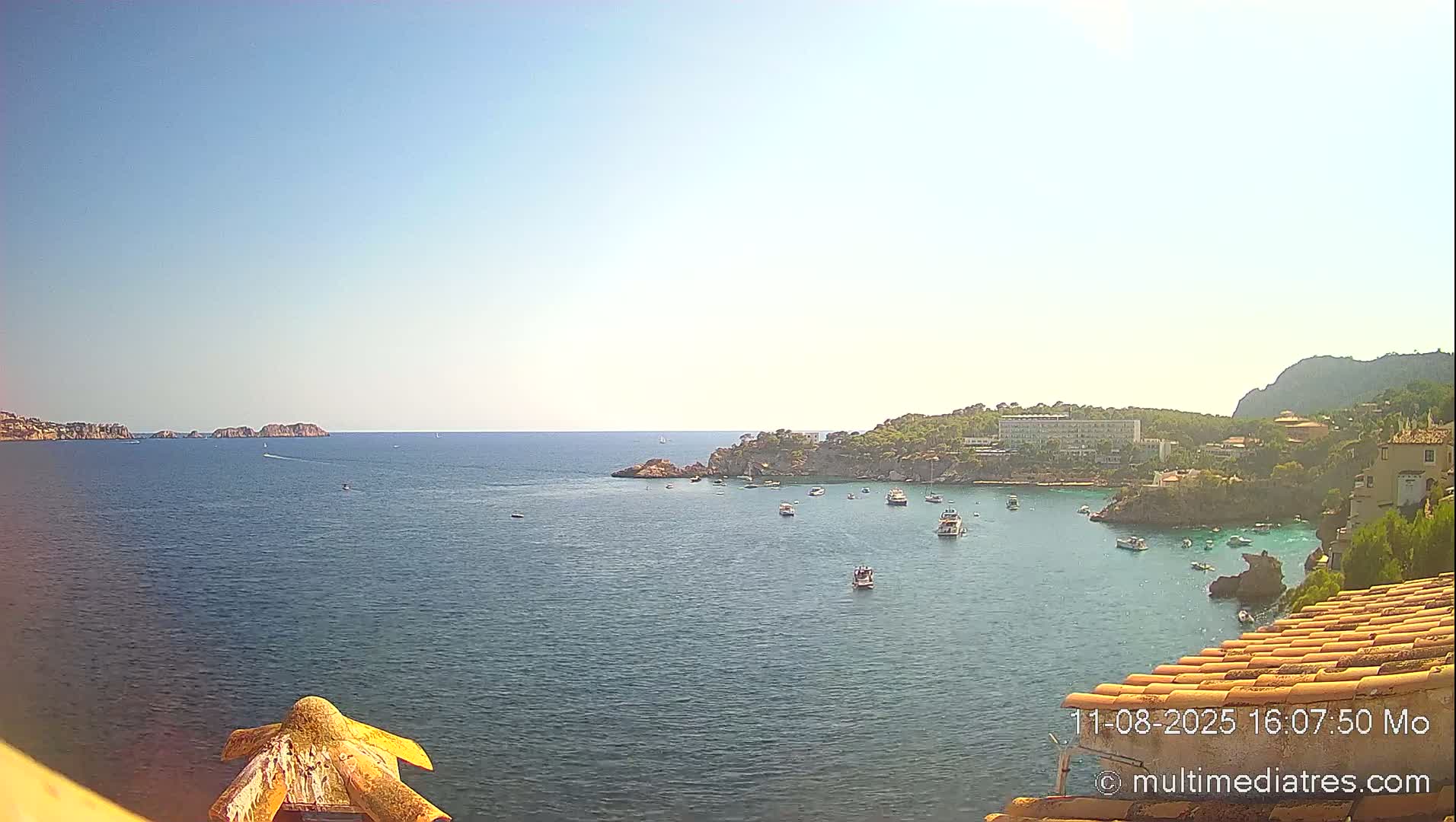 Mallorca, Peguera Cala Fornells Bay Balearic Sea Live Cam, Balearic Islands, Spain