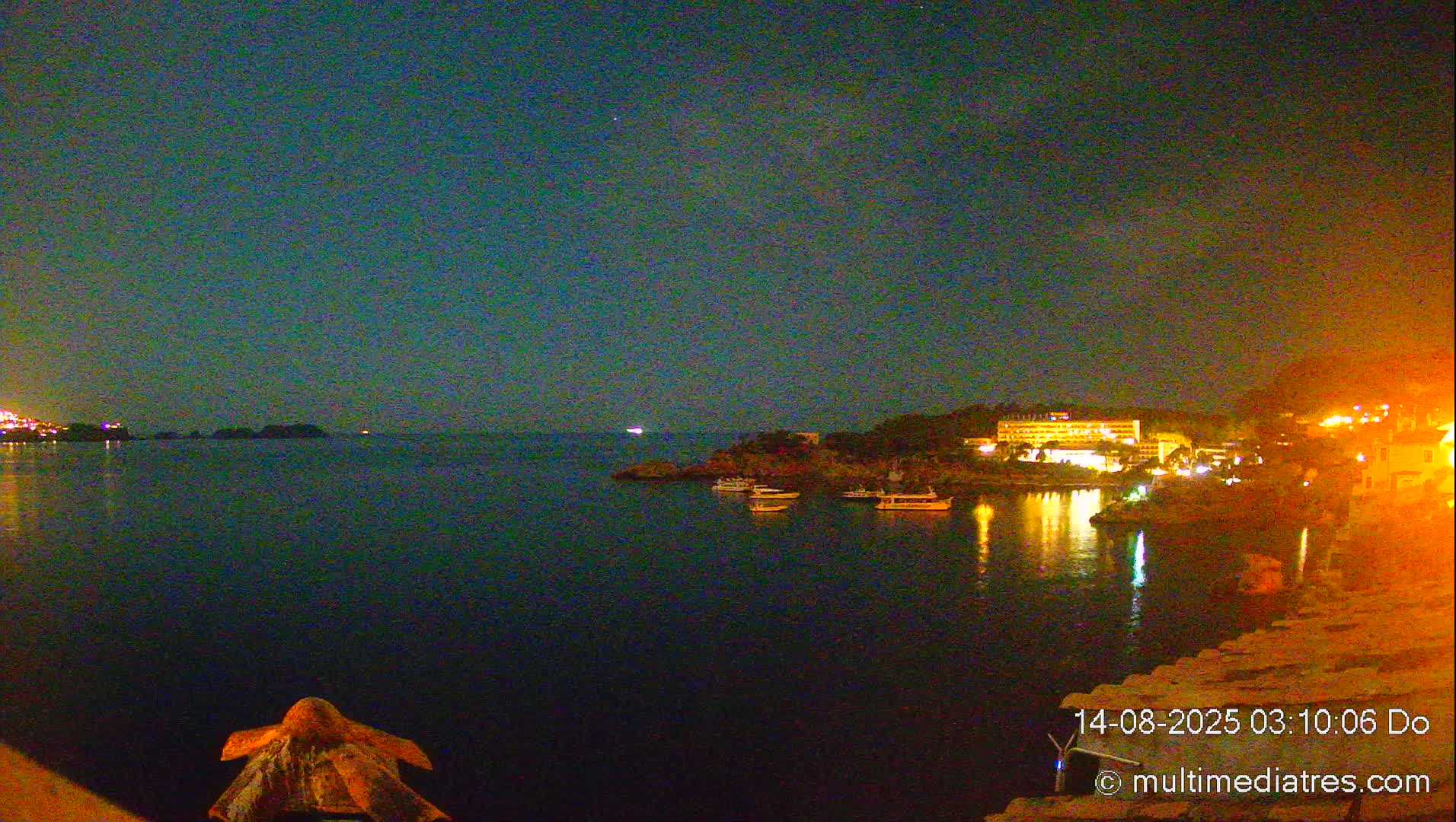 Mallorca, Peguera Cala Fornells Bay Balearic Sea Live Cam, Balearic Islands, Spain