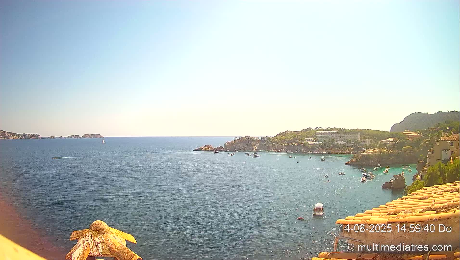 Mallorca, Peguera Cala Fornells Bay Balearic Sea Live Cam, Balearic Islands, Spain