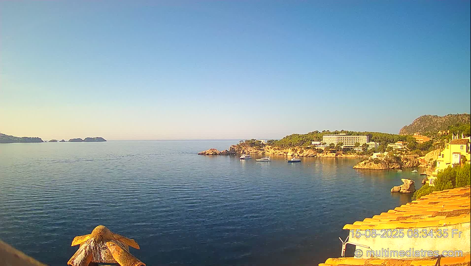 Mallorca, Peguera Cala Fornells Bay Balearic Sea Live Cam, Balearic Islands, Spain