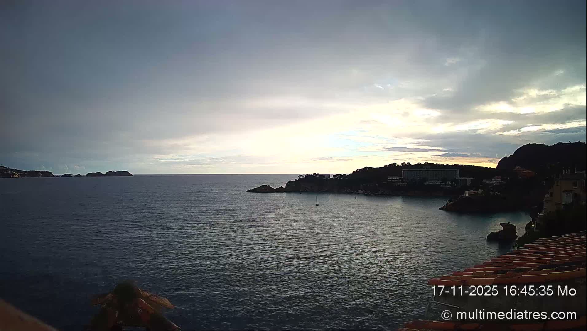 Mallorca, Peguera Cala Fornells Bay Balearic Sea Live Cam, Balearic Islands, Spain