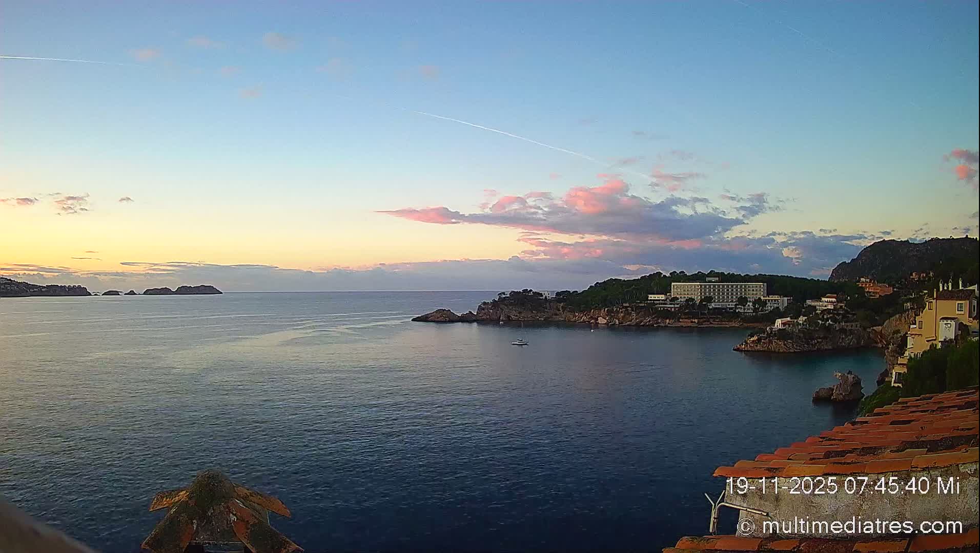 Mallorca, Peguera Cala Fornells Bay Balearic Sea Live Cam, Balearic Islands, Spain