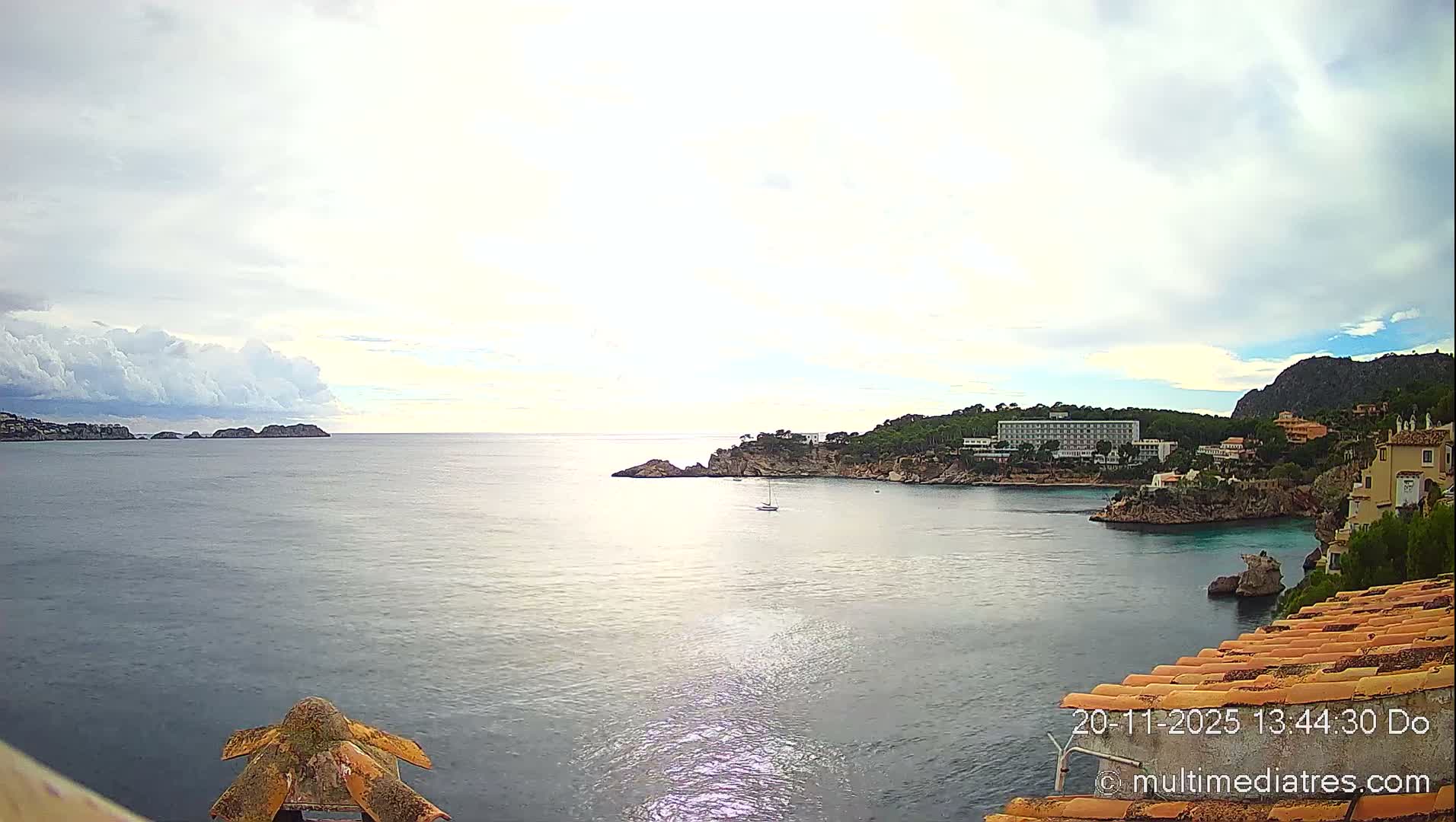 Mallorca, Peguera Cala Fornells Bay Balearic Sea Live Cam, Balearic Islands, Spain