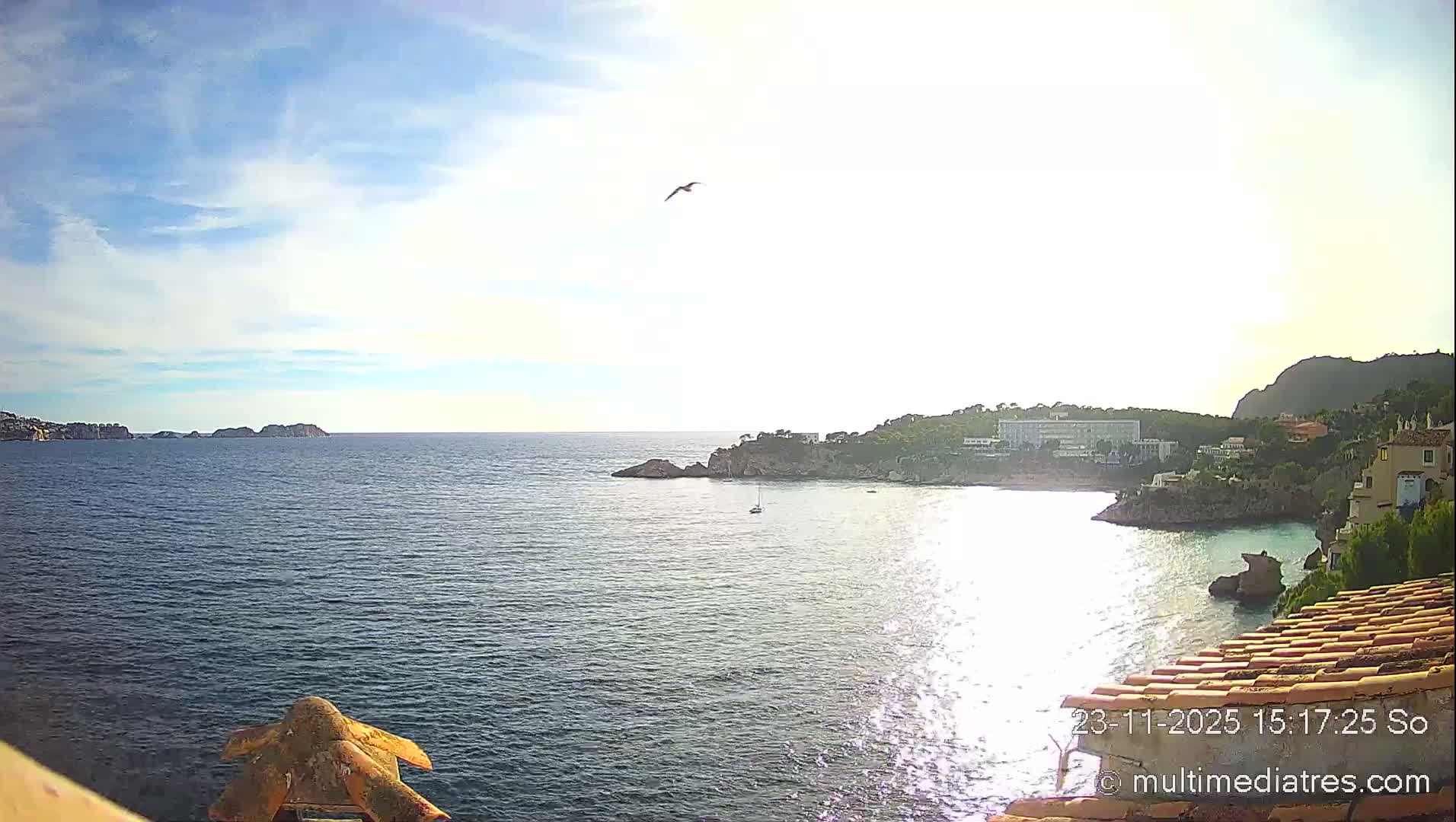 Mallorca, Peguera Cala Fornells Bay Balearic Sea Live Cam, Balearic Islands, Spain