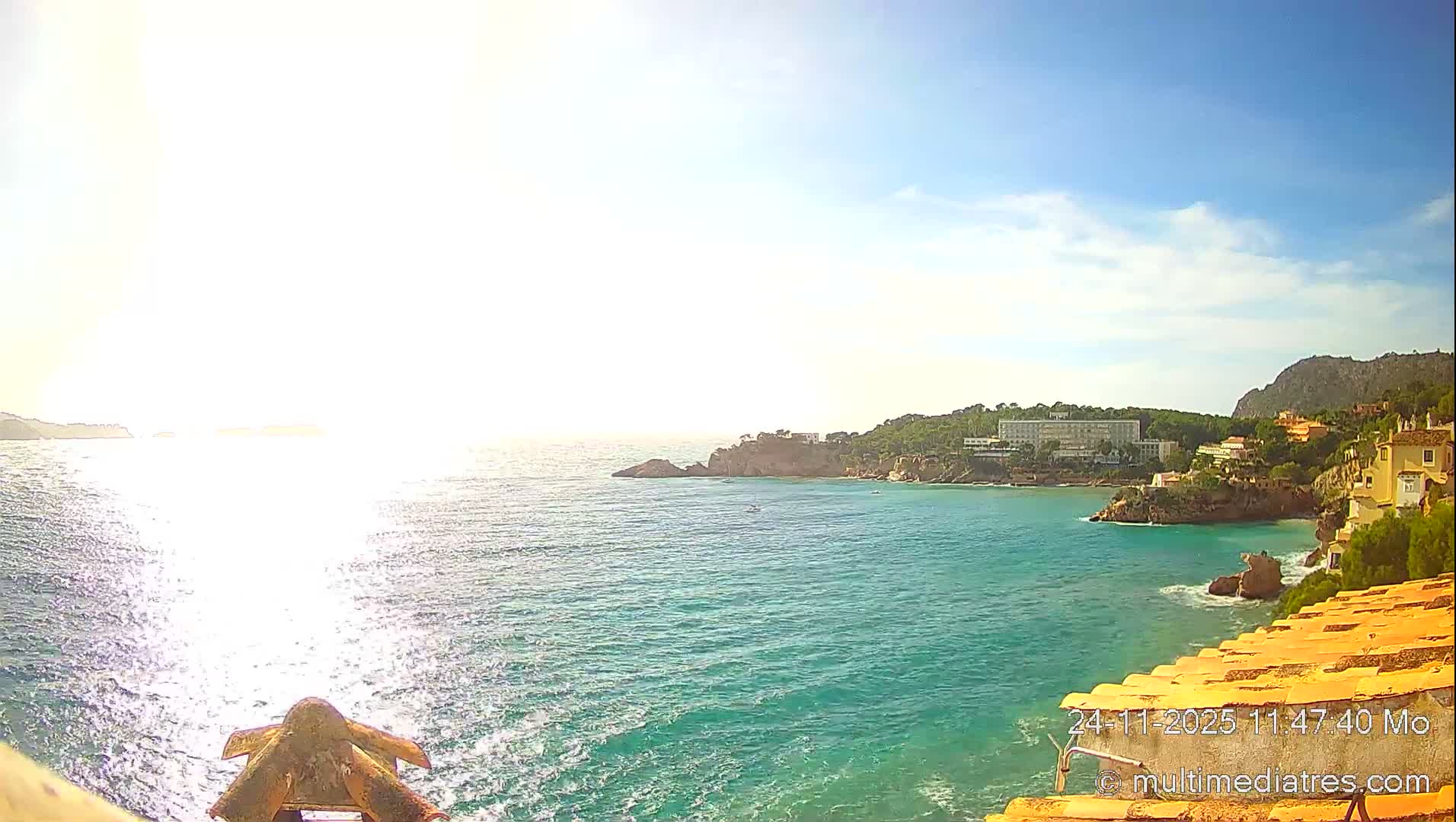 Mallorca, Peguera Cala Fornells Bay Balearic Sea Live Cam, Balearic Islands, Spain