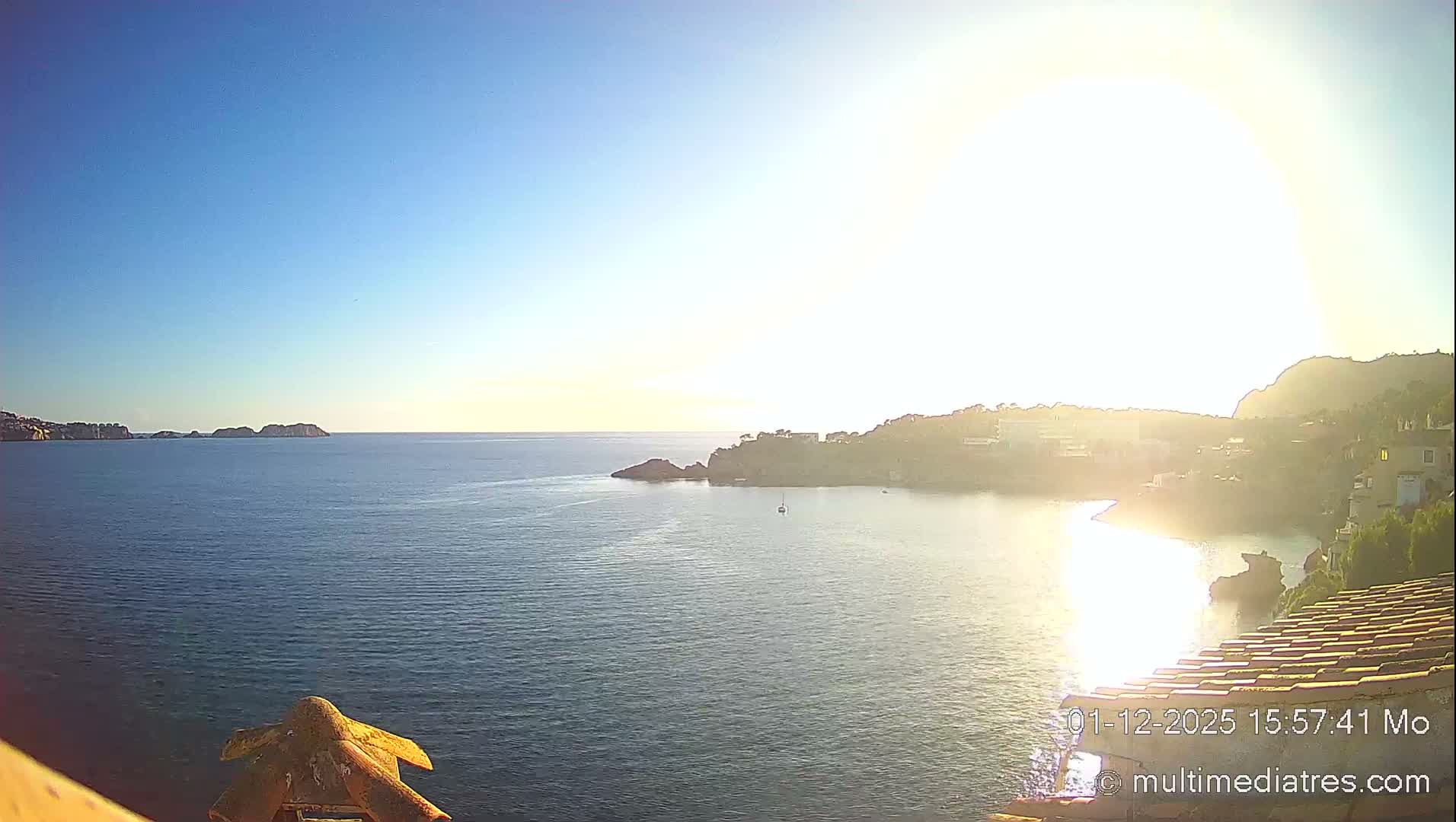 Mallorca, Peguera Cala Fornells Bay Balearic Sea Live Cam, Balearic Islands, Spain