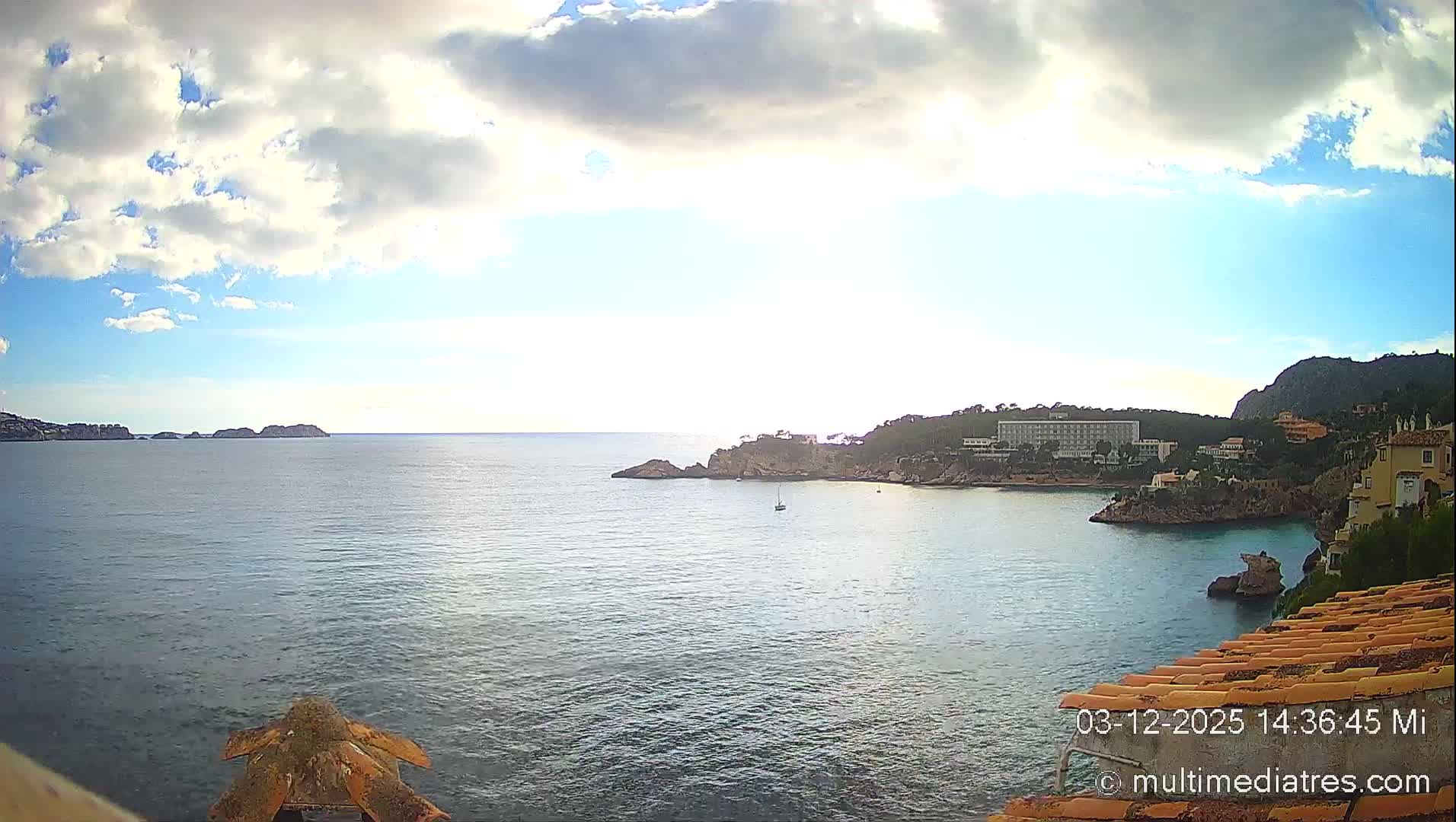 Mallorca, Peguera Cala Fornells Bay Balearic Sea Live Cam, Balearic Islands, Spain