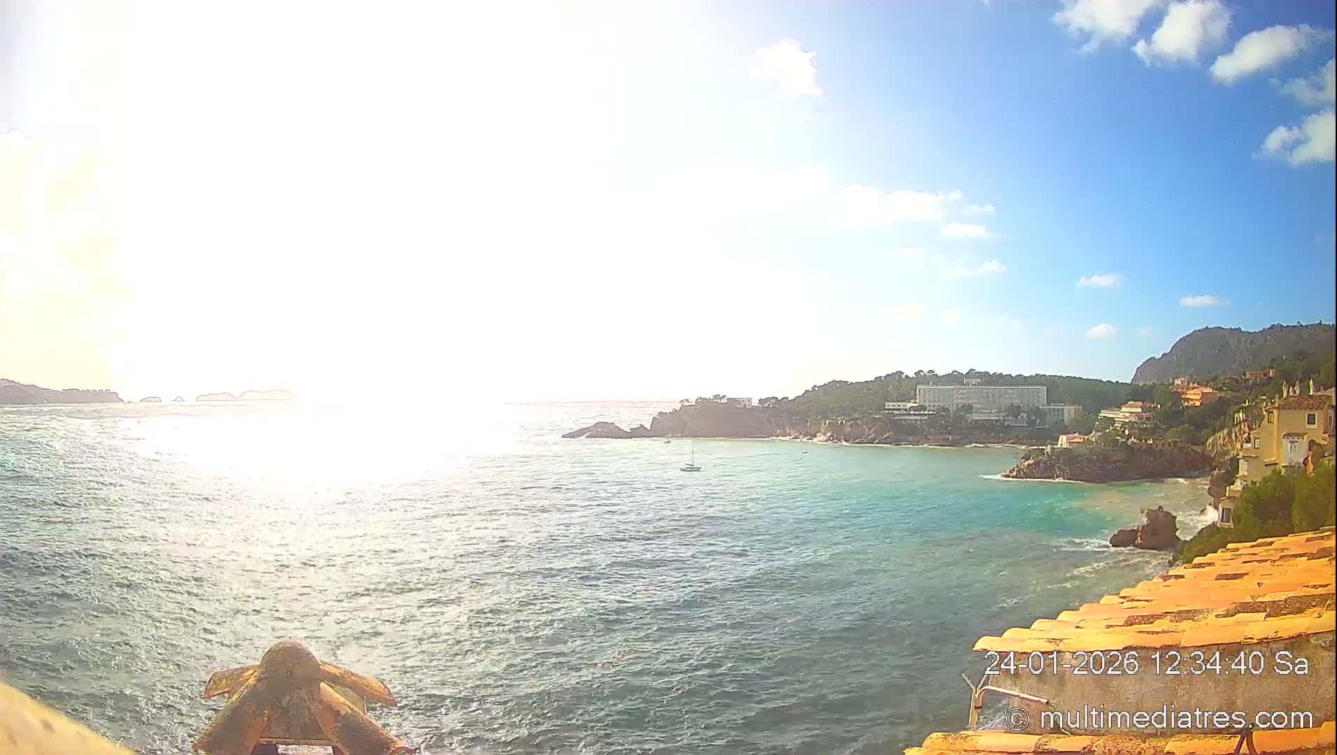 Mallorca, Peguera Cala Fornells Bay Balearic Sea Live Cam, Balearic Islands, Spain