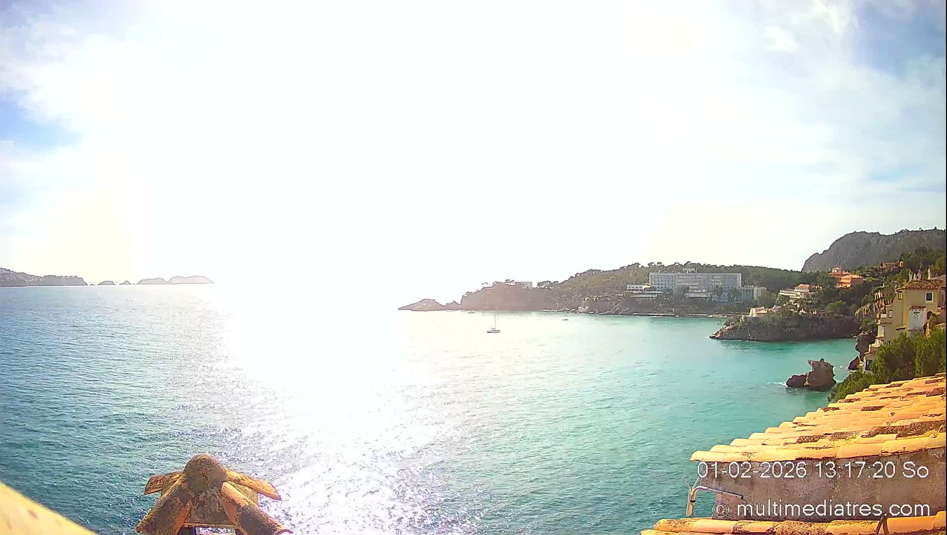 Mallorca, Peguera Cala Fornells Bay Balearic Sea Live Cam, Balearic Islands, Spain