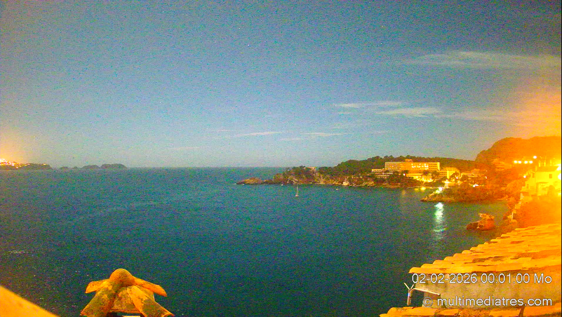 Mallorca, Peguera Cala Fornells Bay Balearic Sea Live Cam, Balearic Islands, Spain