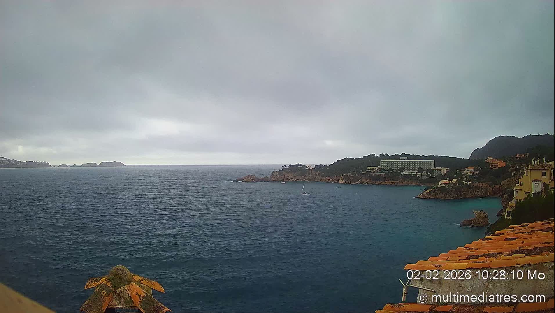 Mallorca, Peguera Cala Fornells Bay Balearic Sea Live Cam, Balearic Islands, Spain
