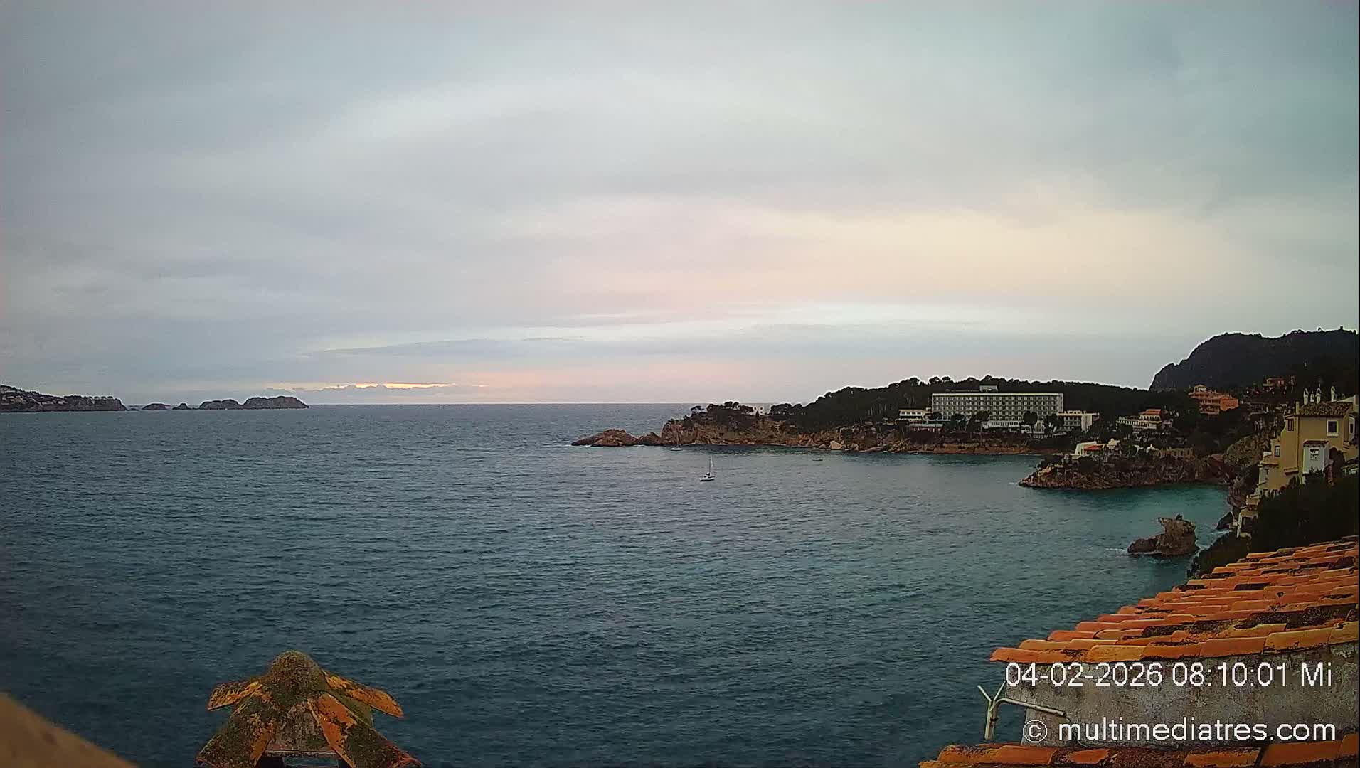 Mallorca, Peguera Cala Fornells Bay Balearic Sea Live Cam, Balearic Islands, Spain