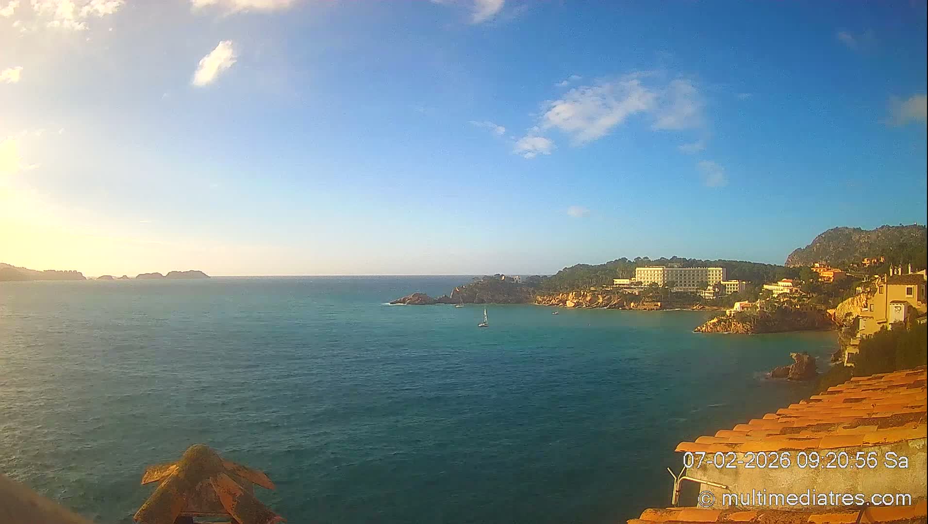 Mallorca, Peguera Cala Fornells Bay Balearic Sea Live Cam, Balearic Islands, Spain
