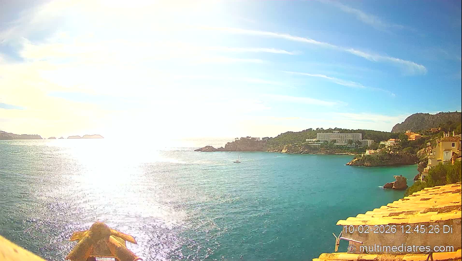 Mallorca, Peguera Cala Fornells Bay Balearic Sea Live Cam, Balearic Islands, Spain