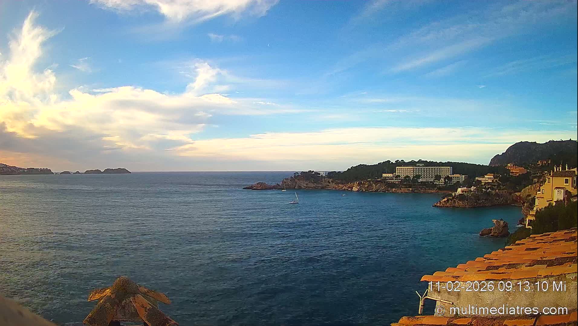 Mallorca, Peguera Cala Fornells Bay Balearic Sea Live Cam, Balearic Islands, Spain