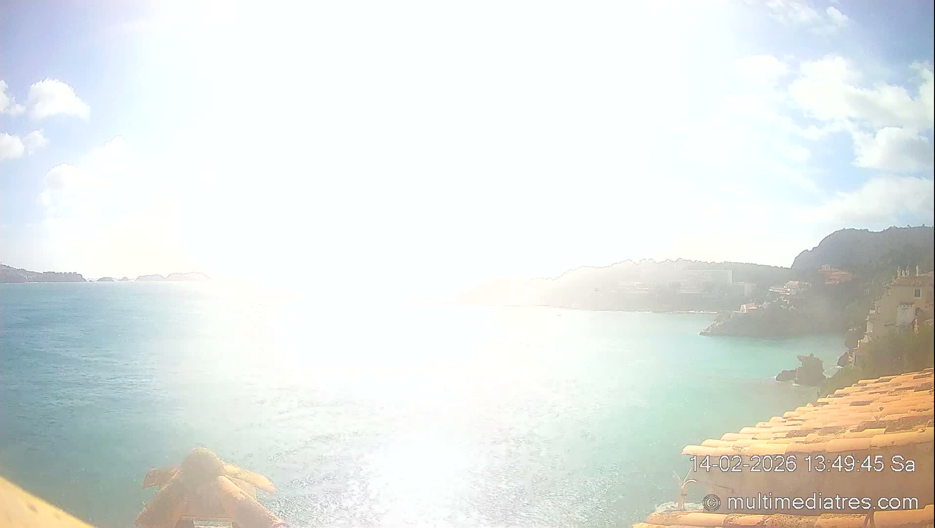 Mallorca, Peguera Cala Fornells Bay Balearic Sea Live Cam, Balearic Islands, Spain