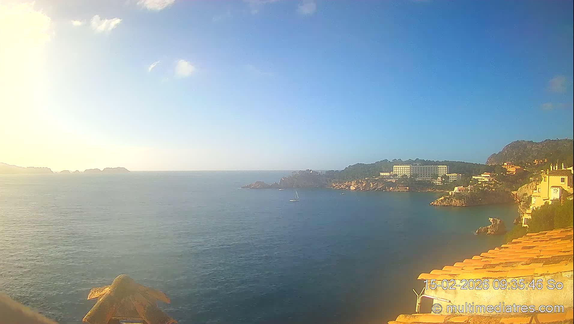 Mallorca, Peguera Cala Fornells Bay Balearic Sea Live Cam, Balearic Islands, Spain