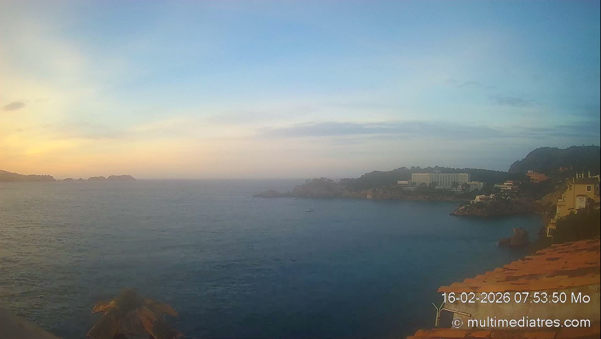 Mallorca, Peguera Cala Fornells Bay Balearic Sea Live Cam, Balearic Islands, Spain