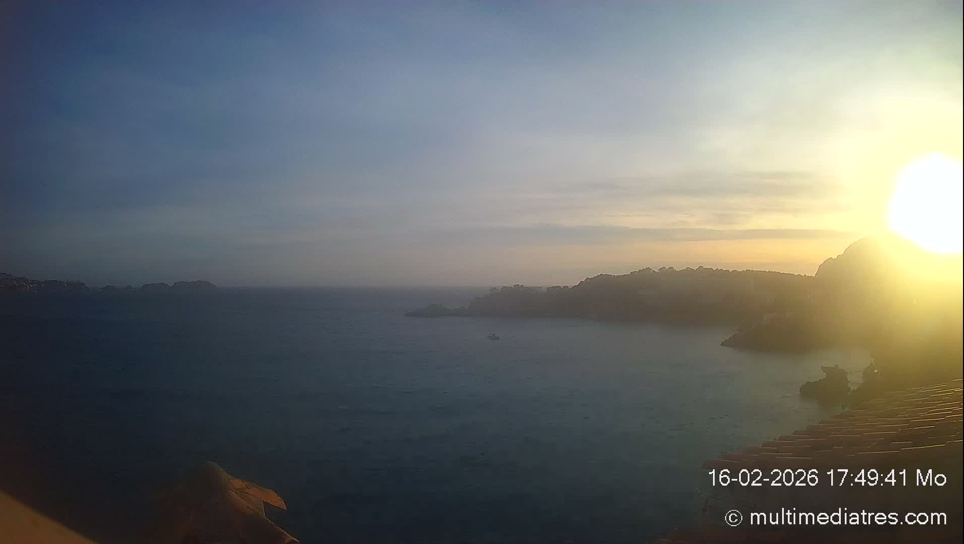 Mallorca, Peguera Cala Fornells Bay Balearic Sea Live Cam, Balearic Islands, Spain