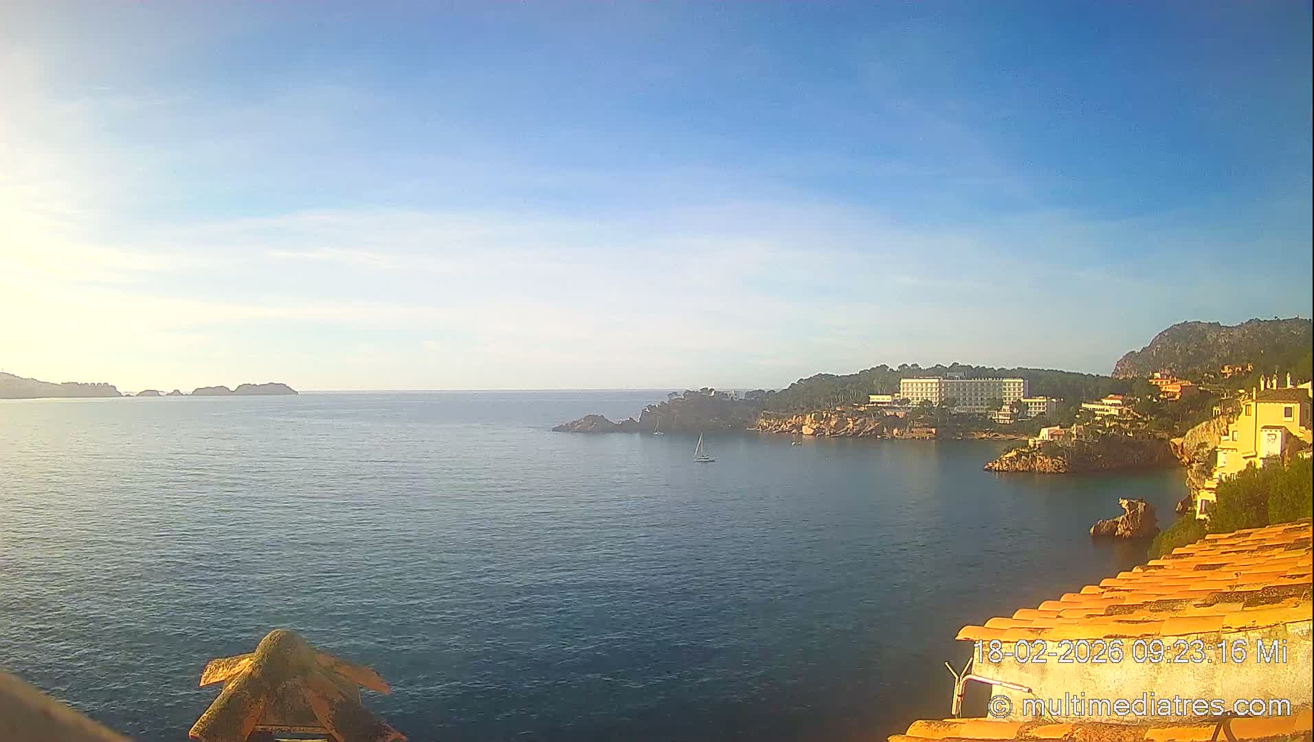 Mallorca, Peguera Cala Fornells Bay Balearic Sea Live Cam, Balearic Islands, Spain