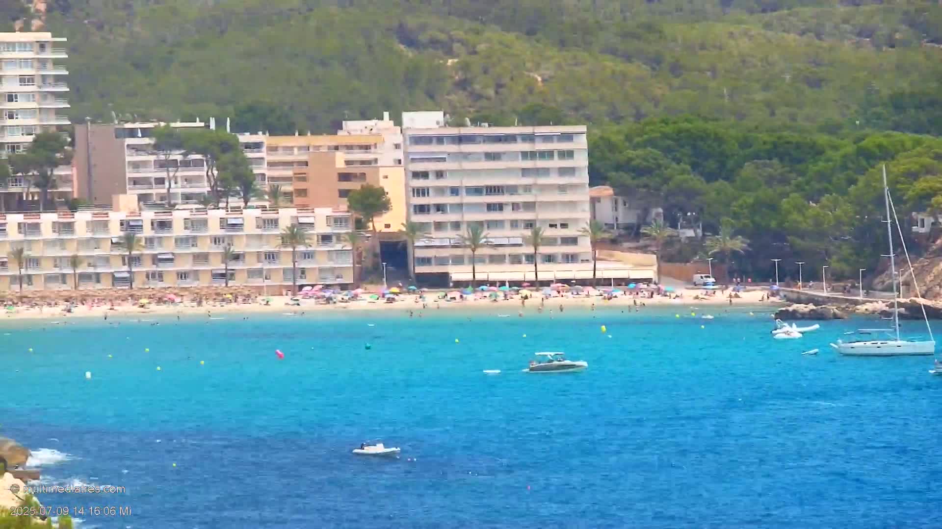 Paguera, Cala Fornells PTZ Live Cam - Mallorca, Balearic Islands, Spain