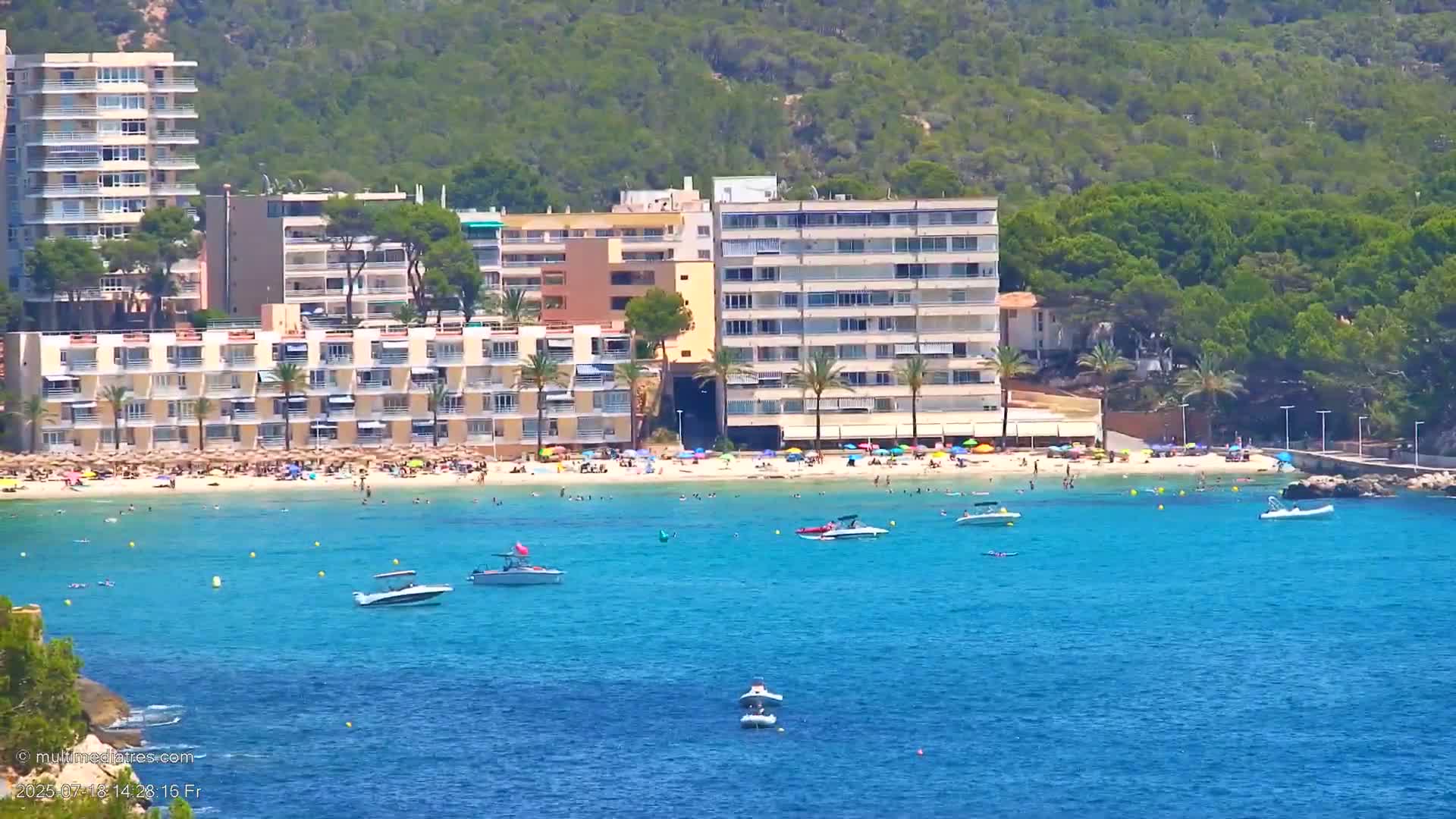 Paguera, Cala Fornells PTZ Live Cam - Mallorca, Balearic Islands, Spain