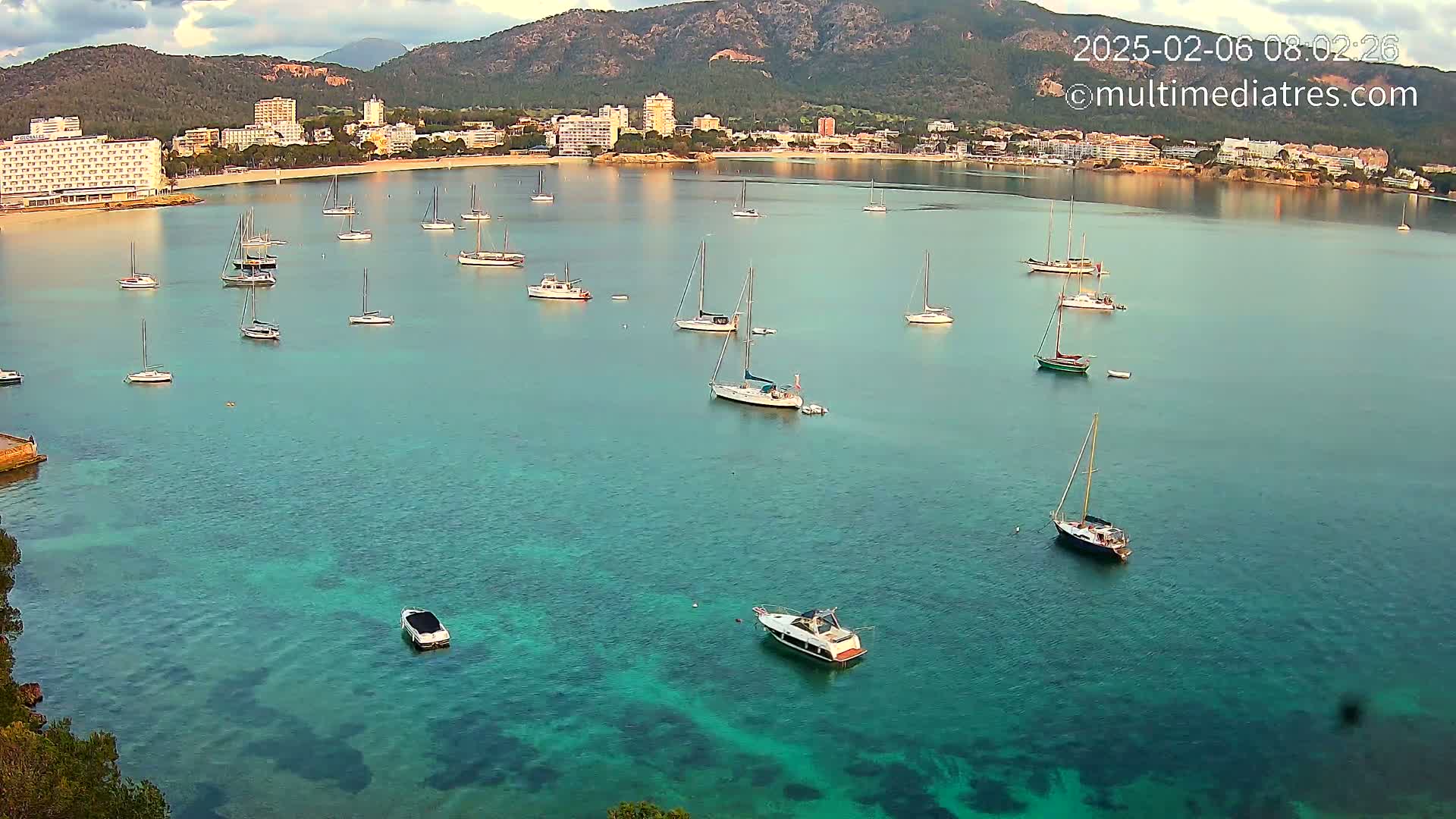 Mallorca, Magaluf - Palmanova Son Maties Beach Live Cam - Balearic Islands, Spain