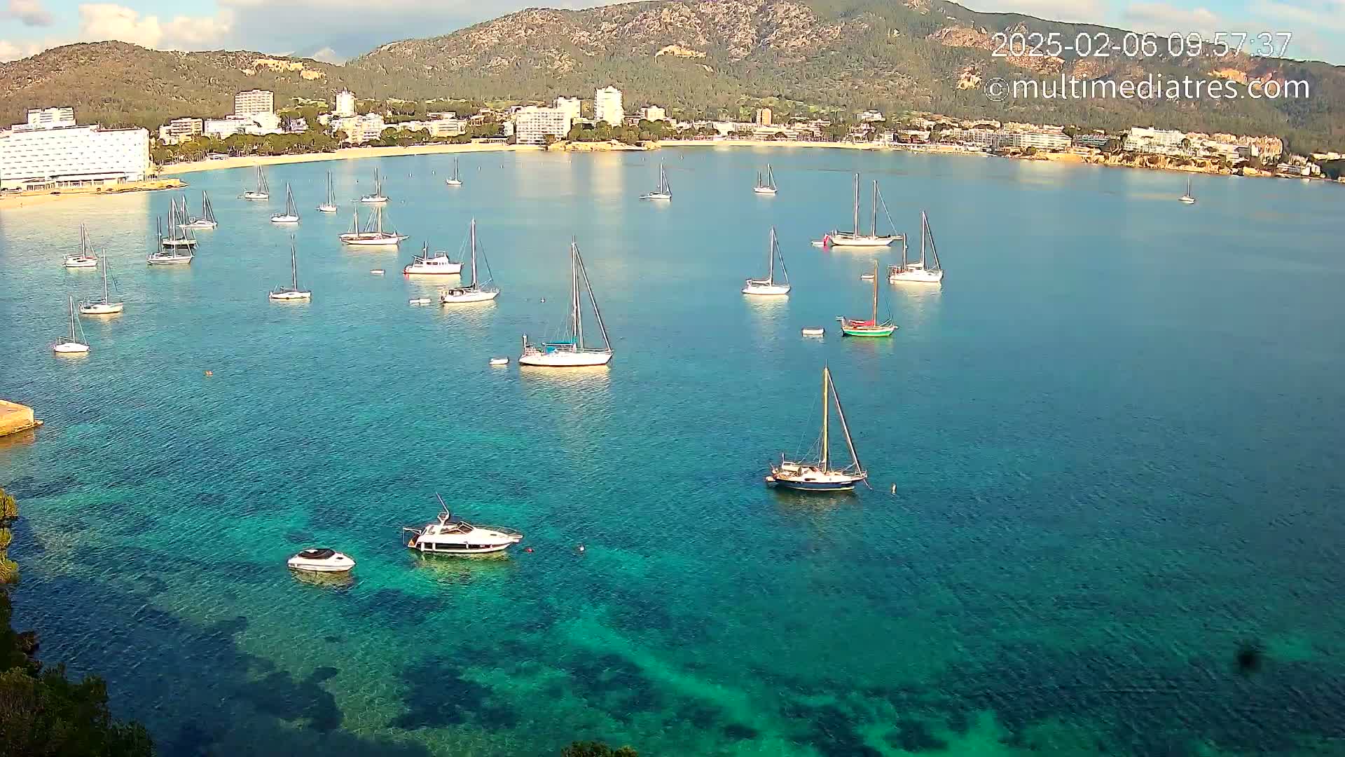 Mallorca, Magaluf - Palmanova Son Maties Beach Live Cam - Balearic Islands, Spain