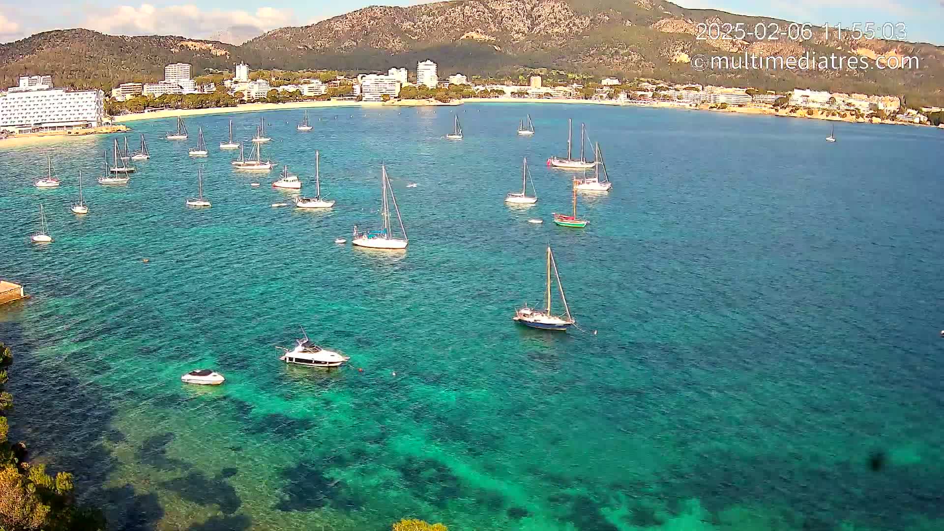 Mallorca, Magaluf - Palmanova Son Maties Beach Live Cam - Balearic Islands, Spain