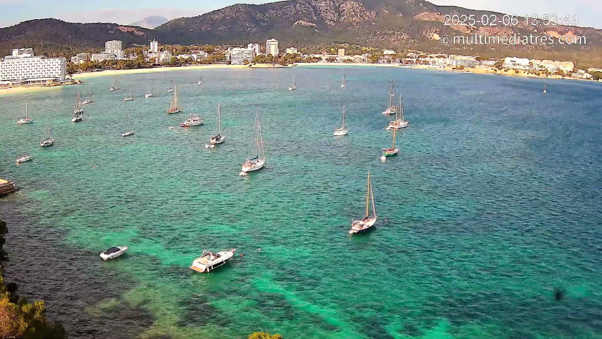 Mallorca, Magaluf - Palmanova Son Maties Beach Live Cam - Balearic Islands, Spain