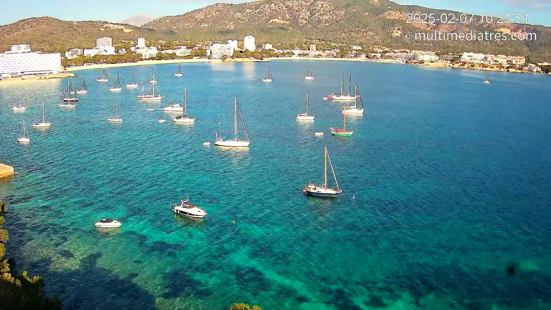 Mallorca, Magaluf - Palmanova Son Maties Beach Live Cam - Balearic Islands, Spain
