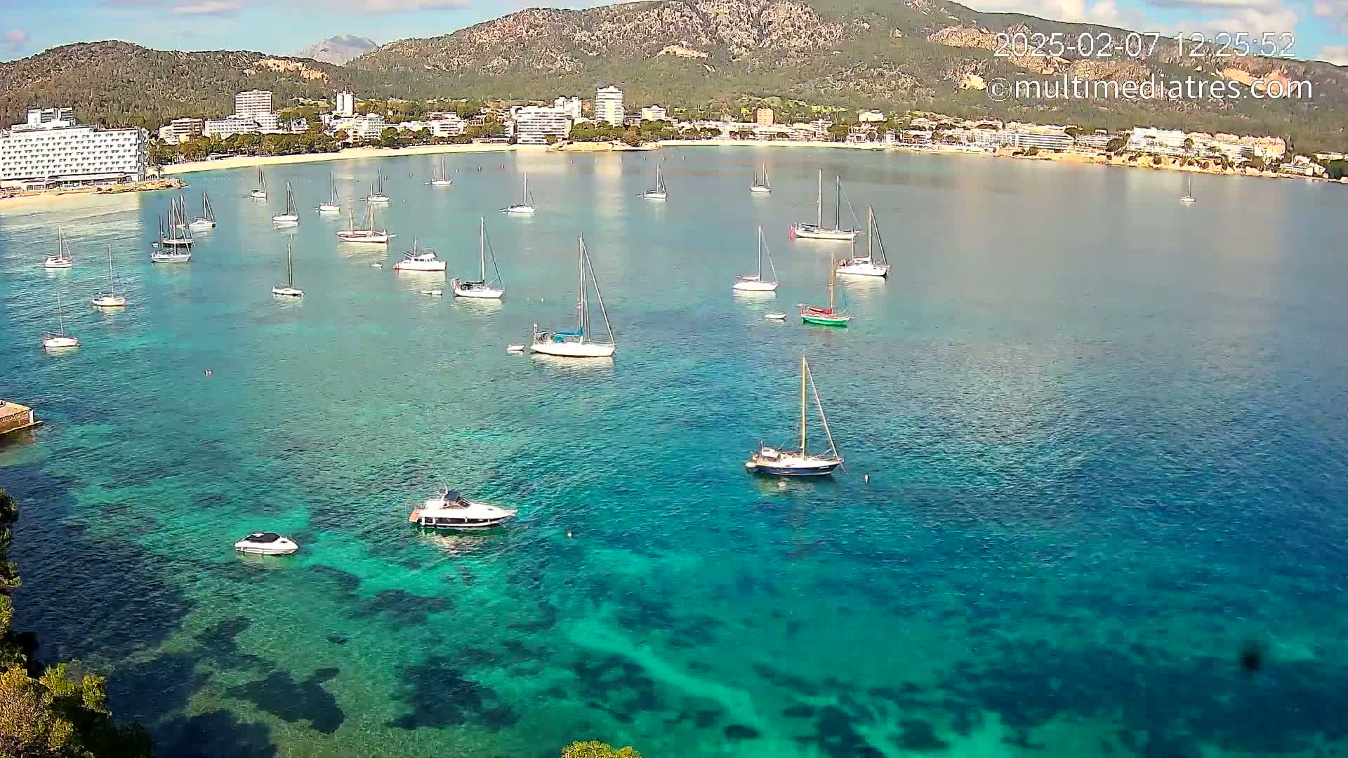 Mallorca, Magaluf - Palmanova Son Maties Beach Live Cam - Balearic Islands, Spain
