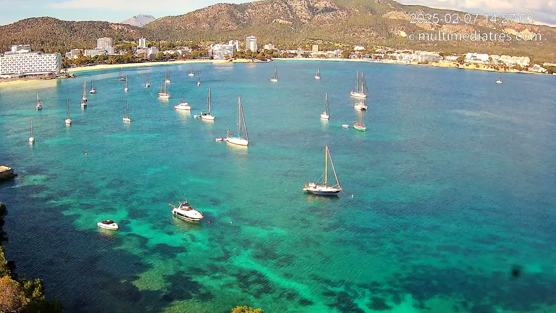 Mallorca, Magaluf - Palmanova Son Maties Beach Live Cam - Balearic Islands, Spain