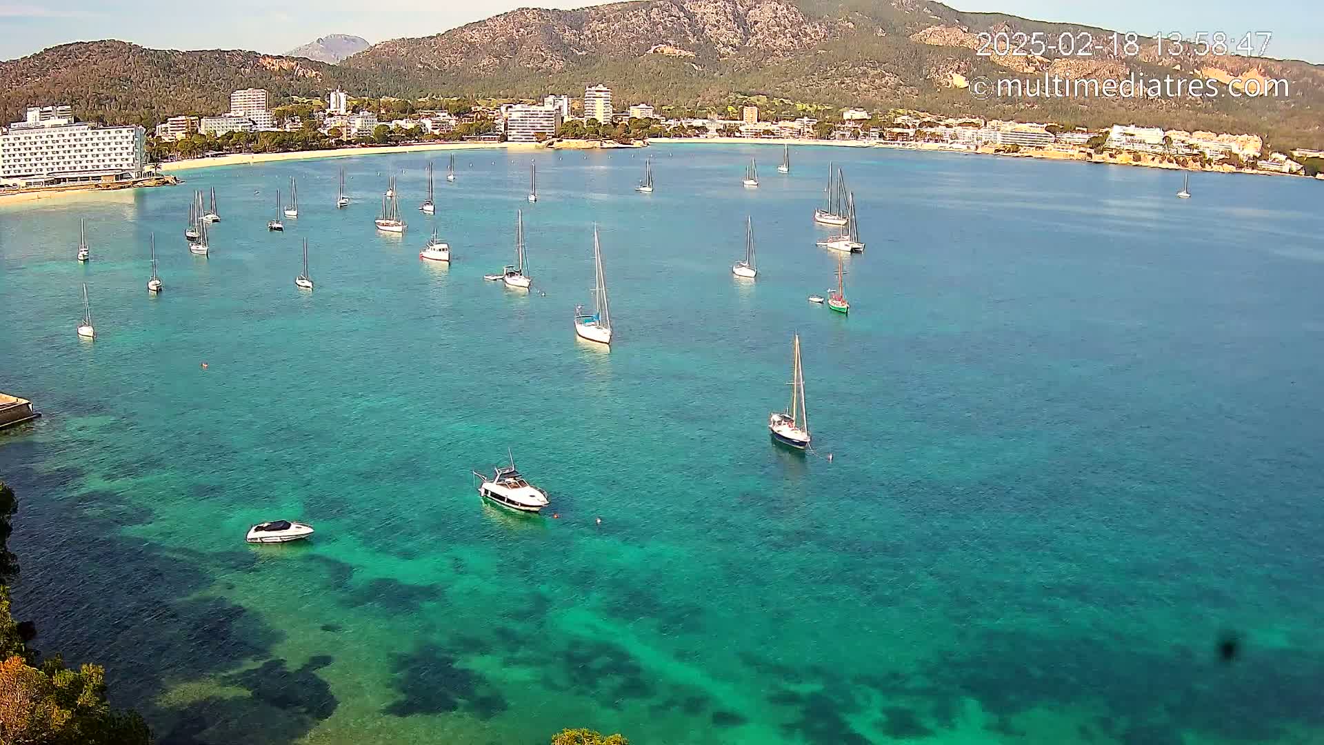 Mallorca, Magaluf - Palmanova Son Maties Beach Live Cam - Balearic Islands, Spain